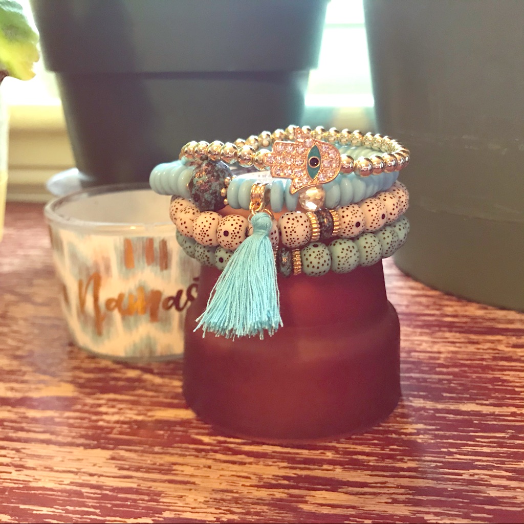 Hamsa/Evil Bracelet Stack